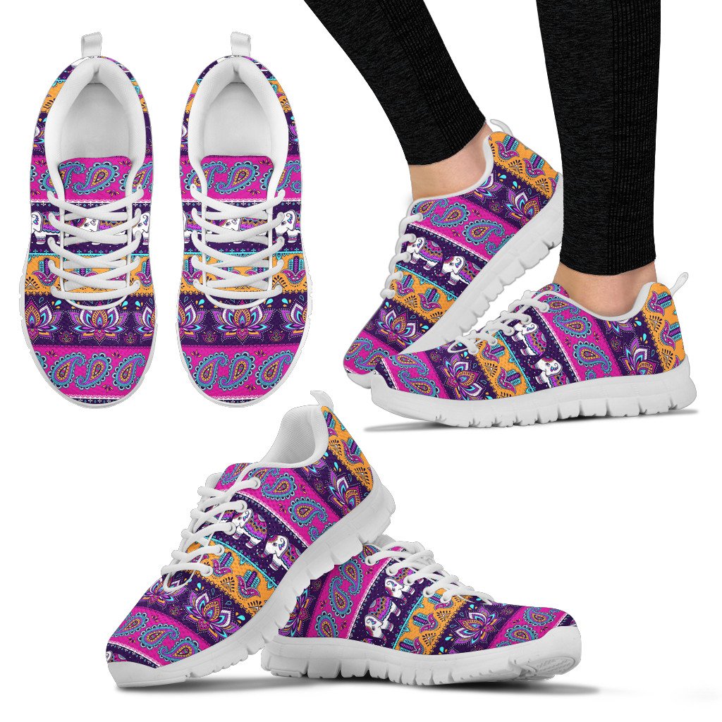 Boho Indian Style Pattern Women Sneakers Shoes