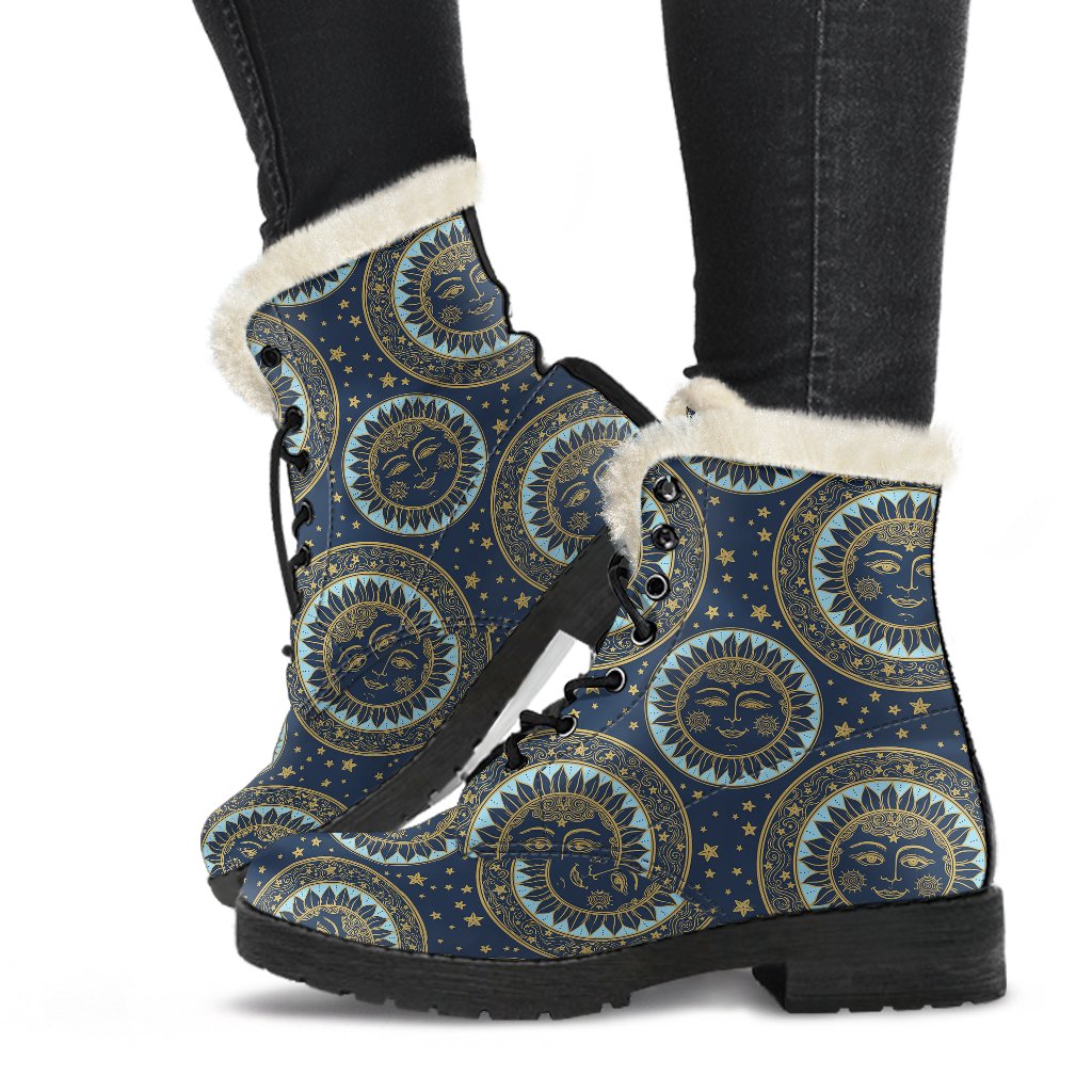 Boho Sun Dream Faux Fur Leather Boots-JTAMIGO.COM