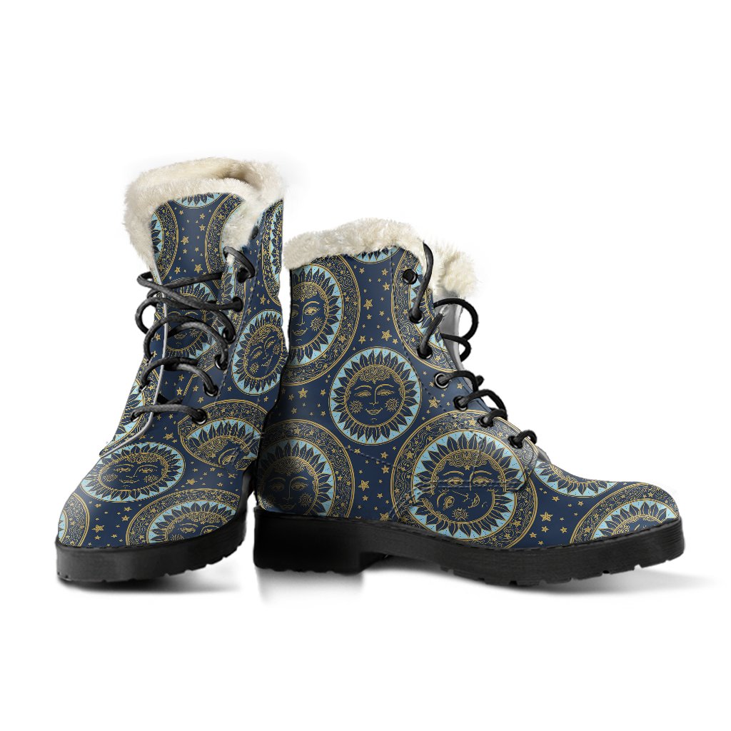 Boho Sun Dream Faux Fur Leather Boots-JTAMIGO.COM