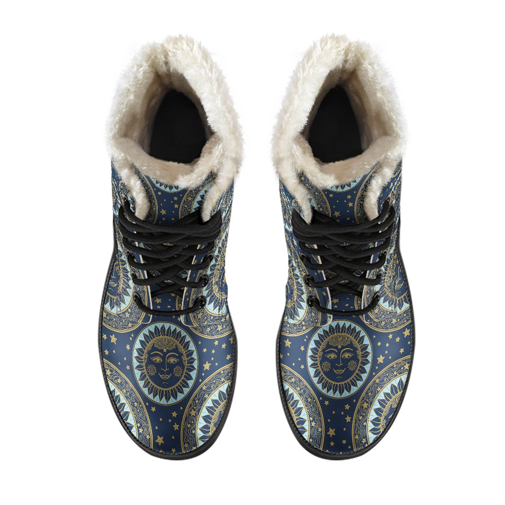 Boho Sun Dream Faux Fur Leather Boots-JTAMIGO.COM