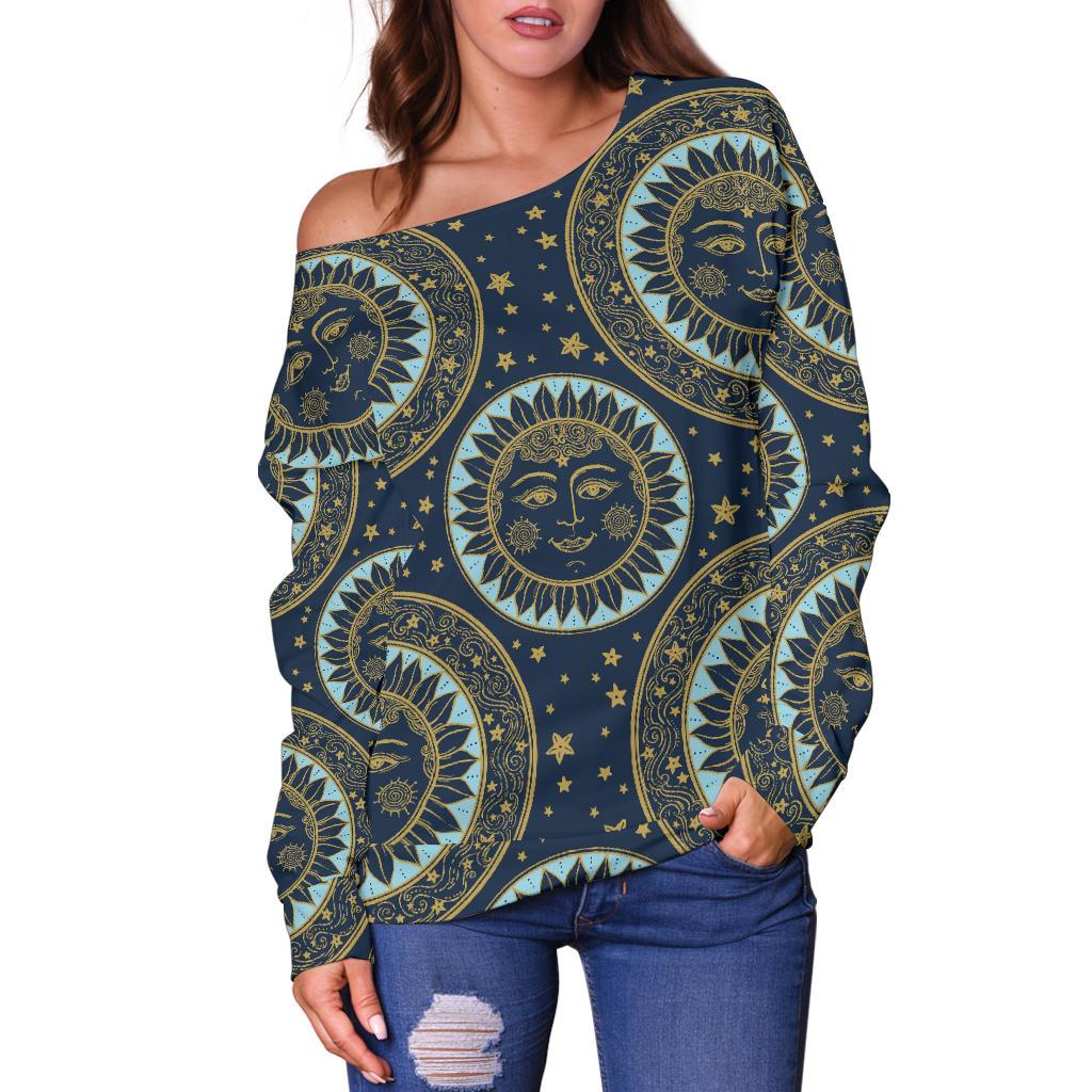 Boho Sun Dream Off Shoulder Sweatshirt