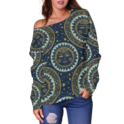 Boho Sun Dream Off Shoulder Sweatshirt