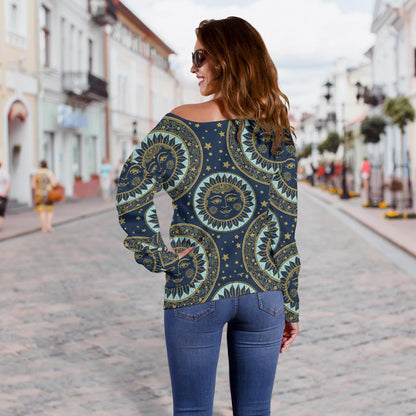 Boho Sun Dream Off Shoulder Sweatshirt