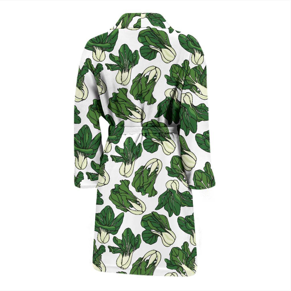 Bok Choy Pattern Print Design 02 Men Bathrobe-JORJUNE.COM