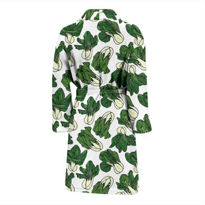 Bok Choy Pattern Print Design 02 Men Bathrobe-JORJUNE.COM