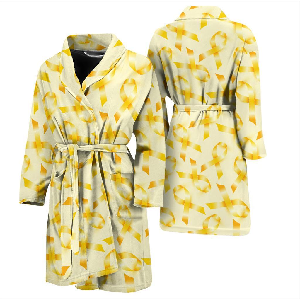 Bone cancer Pattern Print Design 01 Men Bathrobe-JORJUNE.COM
