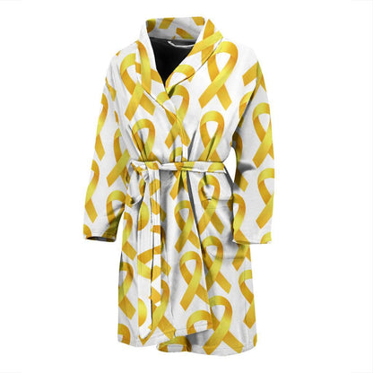 Bone cancer Pattern Print Design 02 Men Bathrobe-JORJUNE.COM