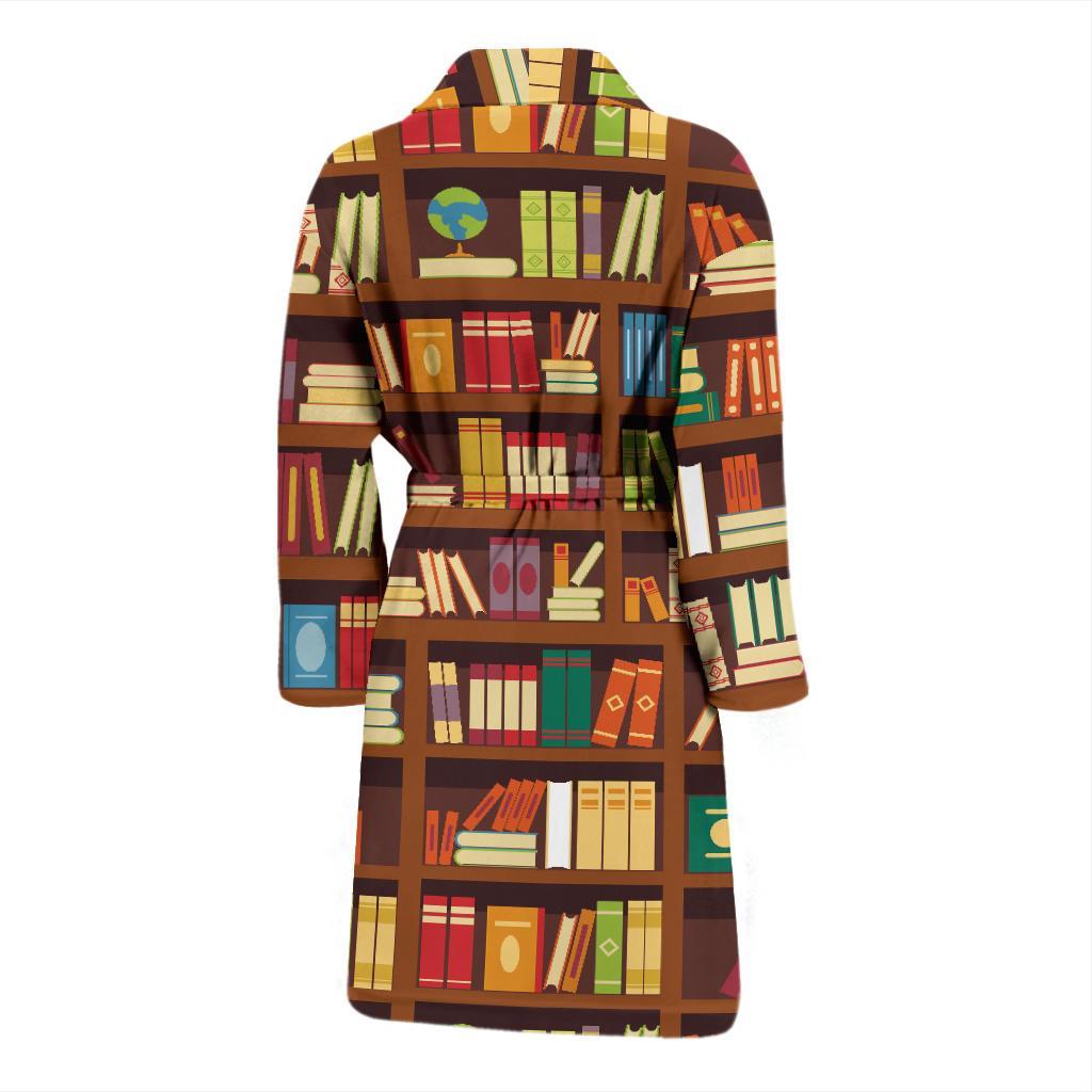 Book Pattern Print Design 06 Men Bathrobe-JORJUNE.COM