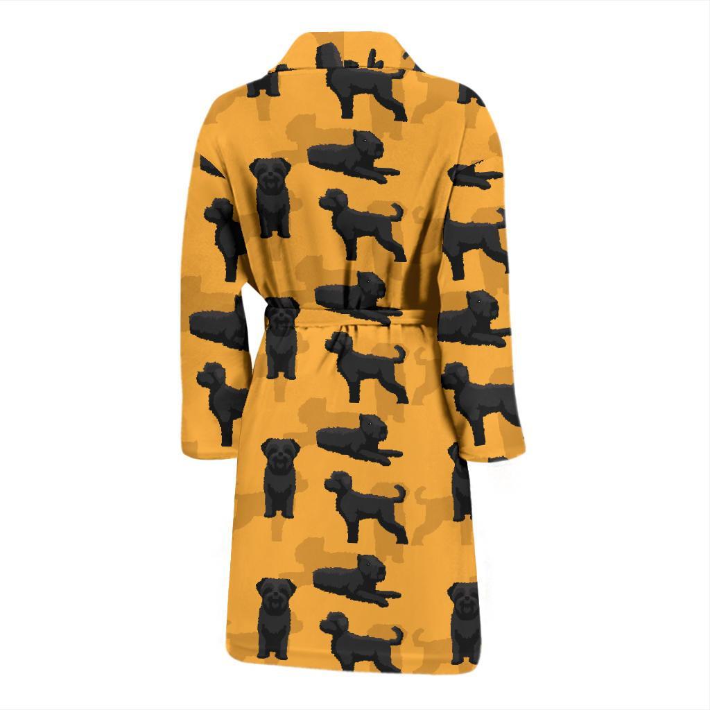 Bouviers des Flandres Pattern Print Design 01 Men Bathrobe-JORJUNE.COM