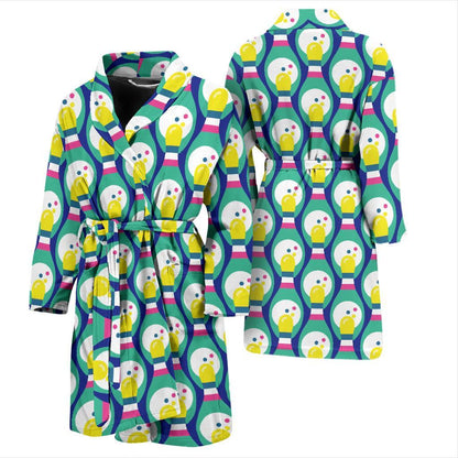 Bowling Pattern Print Design 04 Men Bathrobe-JORJUNE.COM
