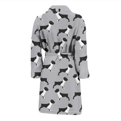 Boxers Pattern Print Design 01 Men Bathrobe-JORJUNE.COM