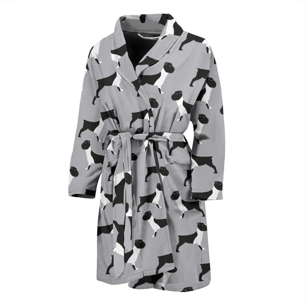 Boxers Pattern Print Design 01 Men Bathrobe-JORJUNE.COM