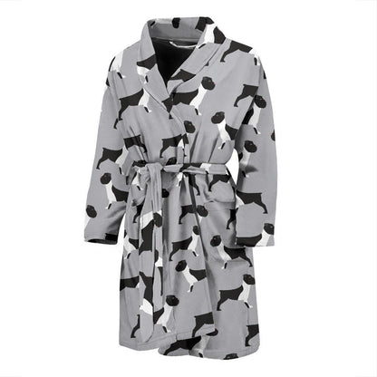 Boxers Pattern Print Design 01 Men Bathrobe-JORJUNE.COM