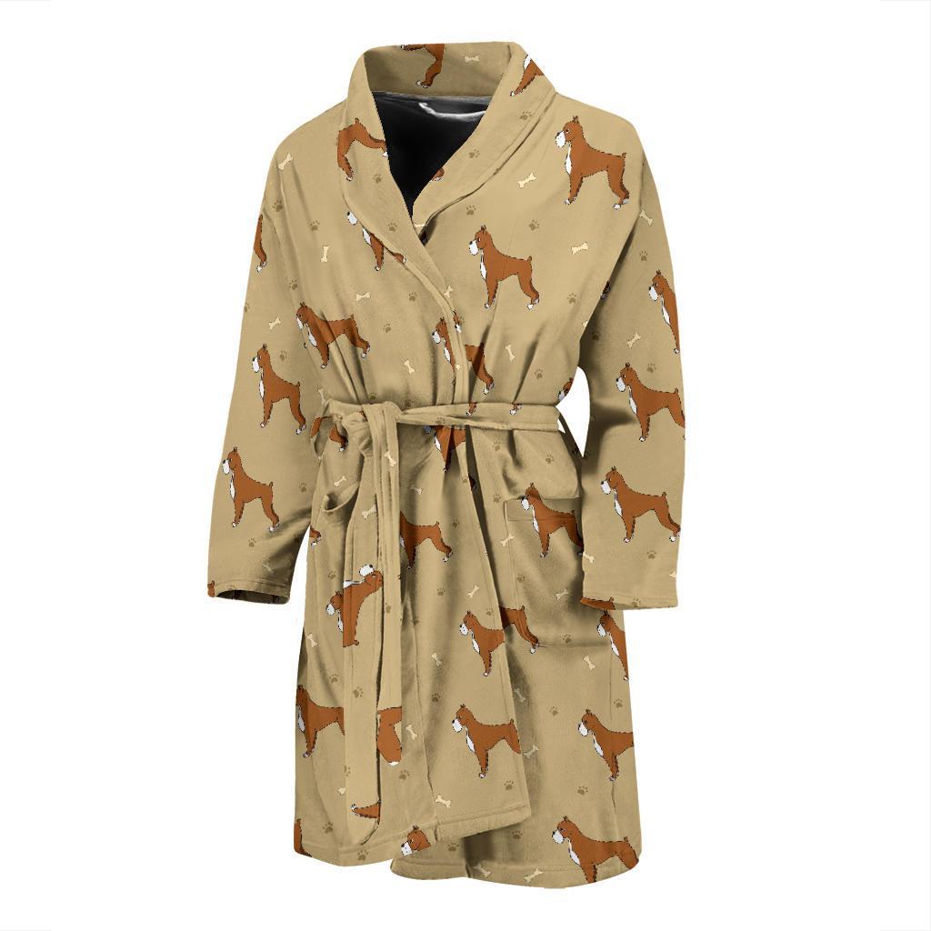 Boxers Pattern Print Design 02 Men Bathrobe-JORJUNE.COM