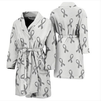 Brain cancer Pattern Print Design 01 Men Bathrobe-JORJUNE.COM