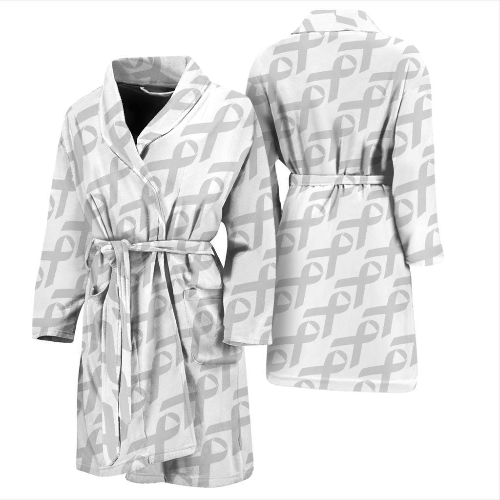 Brain cancer Pattern Print Design 02 Men Bathrobe-JORJUNE.COM
