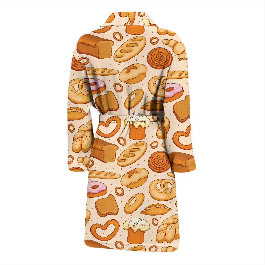 Bread Pattern Print Design 01 Men Bathrobe-JORJUNE.COM