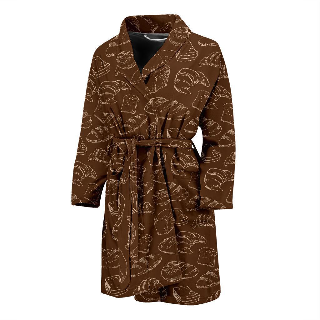 Bread Pattern Print Design 02 Men Bathrobe-JORJUNE.COM