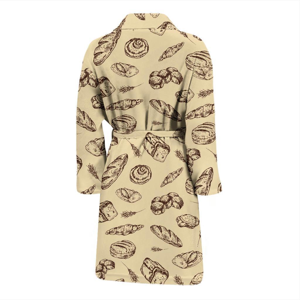 Bread Pattern Print Design 04 Men Bathrobe-JORJUNE.COM