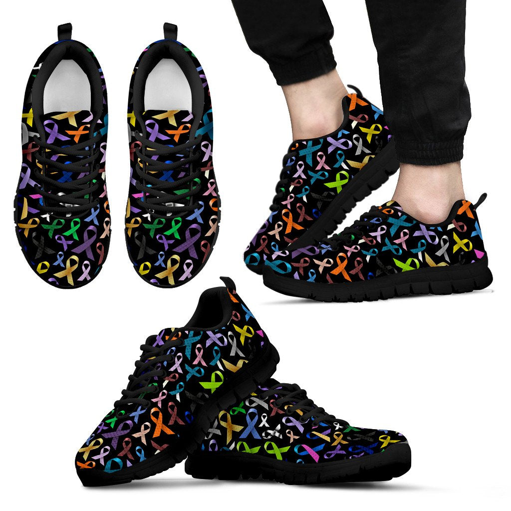 Breast Cancer Awareness Colorful Print Men Sneakers Shoes