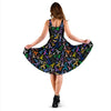 Breast Cancer Awareness Colorful Print Sleeveless Dress