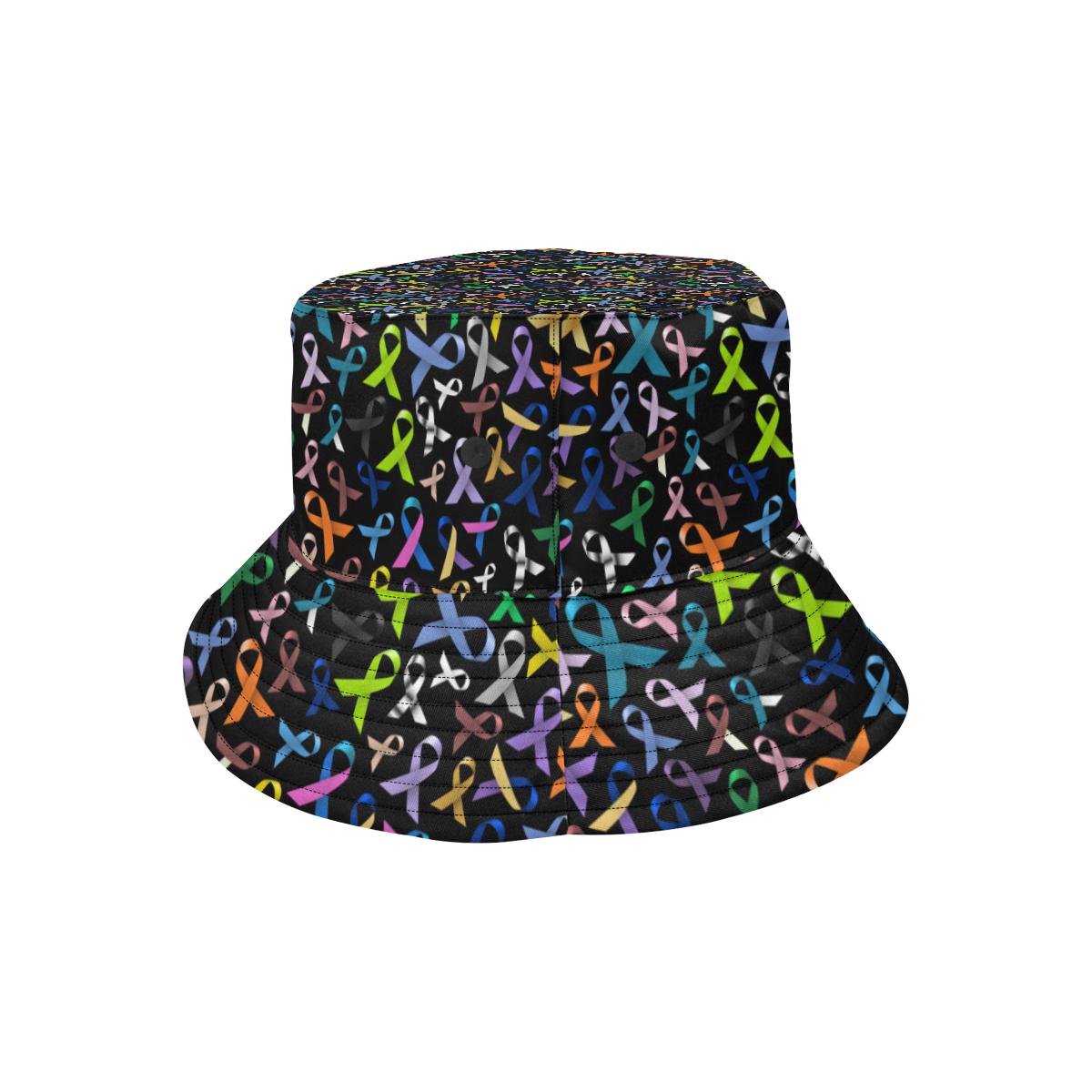 Breast Cancer Awareness Colorful Print Unisex Bucket Hat