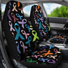 Breast Cancer Awareness Colorful Print Universal Fit Car Seat Covers
