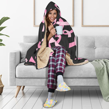Breast Cancer Awareness Design Hooded Blanket-JTAMIGO.COM