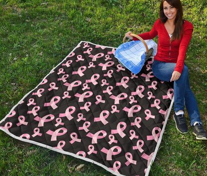 Breast Cancer Awareness Design Premium Quilt-JTAMIGO.COM
