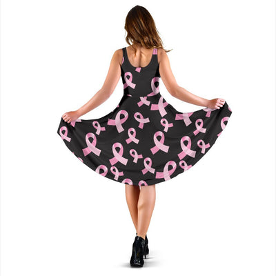 Breast Cancer Awareness Design Sleeveless Dress