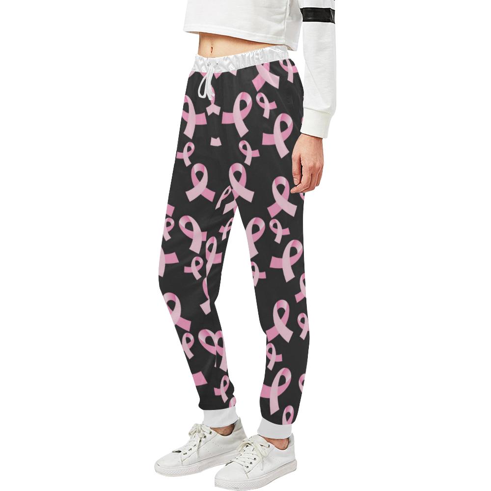 Breast Cancer Awareness Design Unisex Casual Sweatpants (Model L11)-JTAMIGO.COM