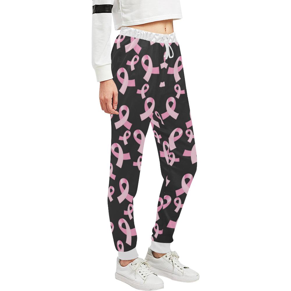 Breast Cancer Awareness Design Unisex Casual Sweatpants (Model L11)-JTAMIGO.COM