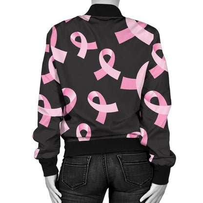 Breast Cancer Awareness Design Women Casual Bomber Jacket