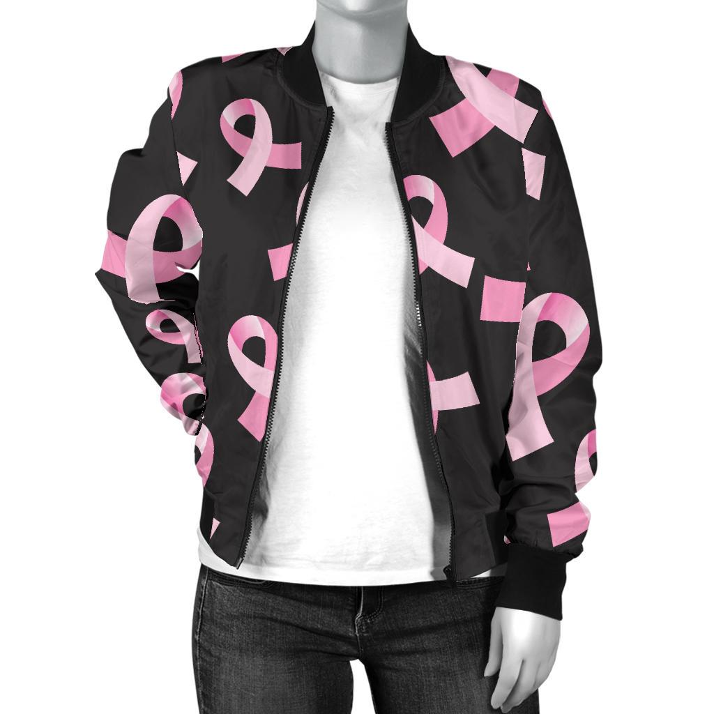 Breast Cancer Awareness Design Women Casual Bomber Jacket