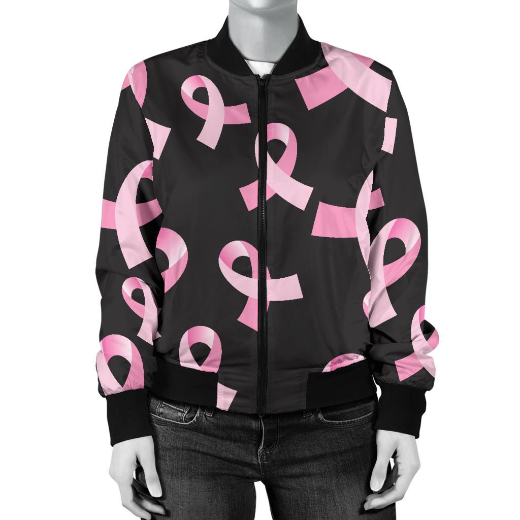 Breast Cancer Awareness Design Women Casual Bomber Jacket