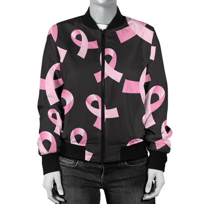 Breast Cancer Awareness Design Women Casual Bomber Jacket