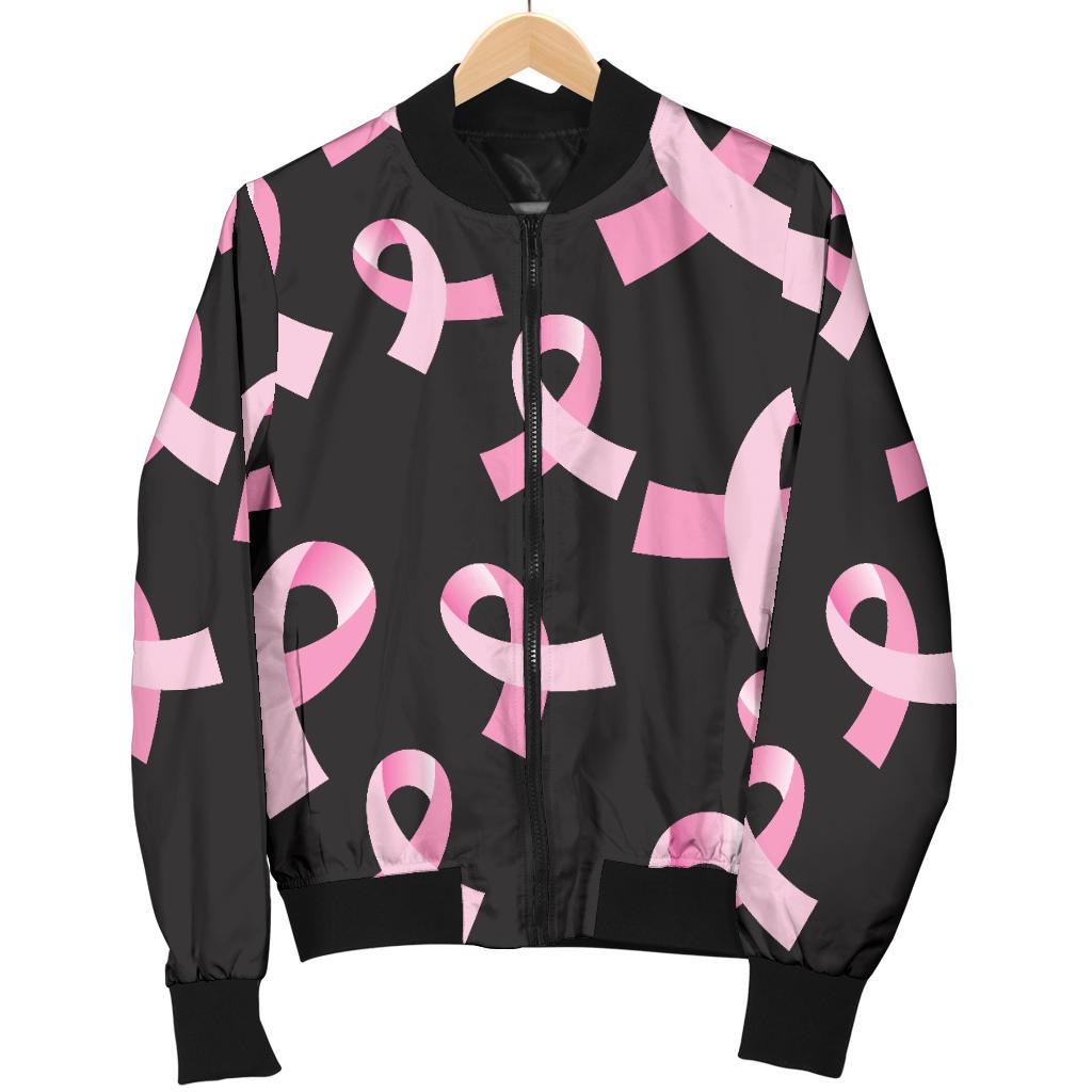 Breast Cancer Awareness Design Women Casual Bomber Jacket
