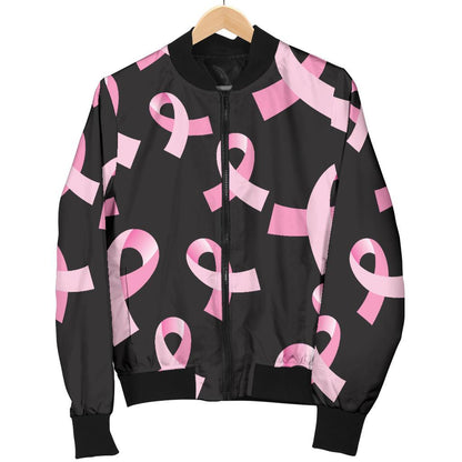Breast Cancer Awareness Design Women Casual Bomber Jacket