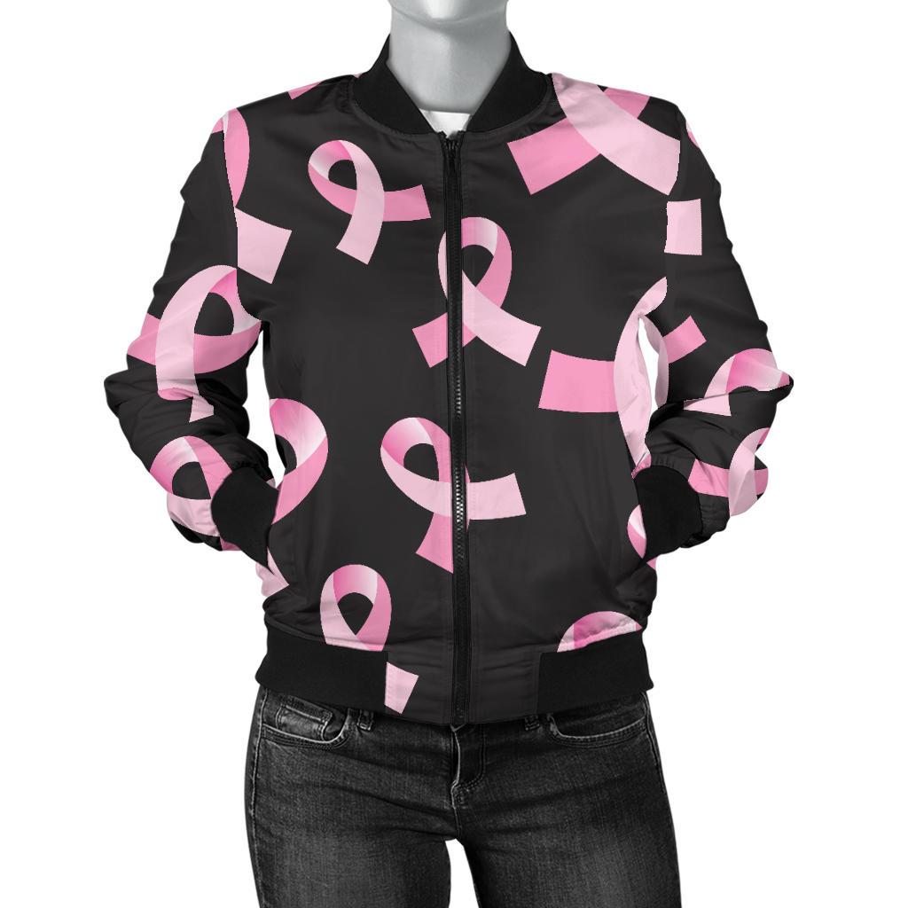 Breast Cancer Awareness Design Women Casual Bomber Jacket