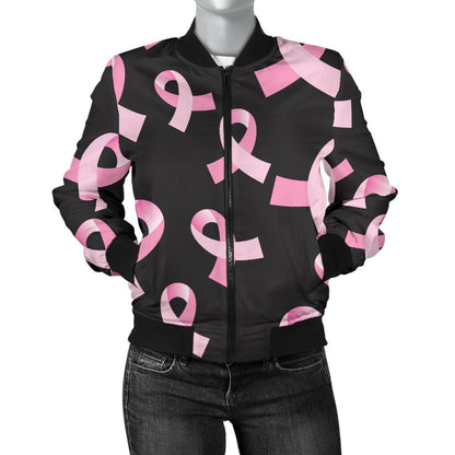 Breast Cancer Awareness Design Women Casual Bomber Jacket