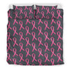 Breast Cancer Awareness Pattern Duvet Cover Bedding Set