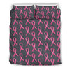 Breast Cancer Awareness Pattern Duvet Cover Bedding Set