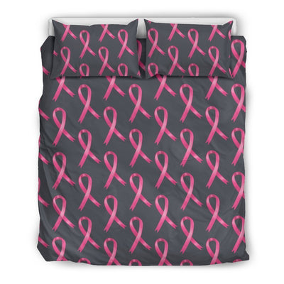 Breast Cancer Awareness Pattern Duvet Cover Bedding Set