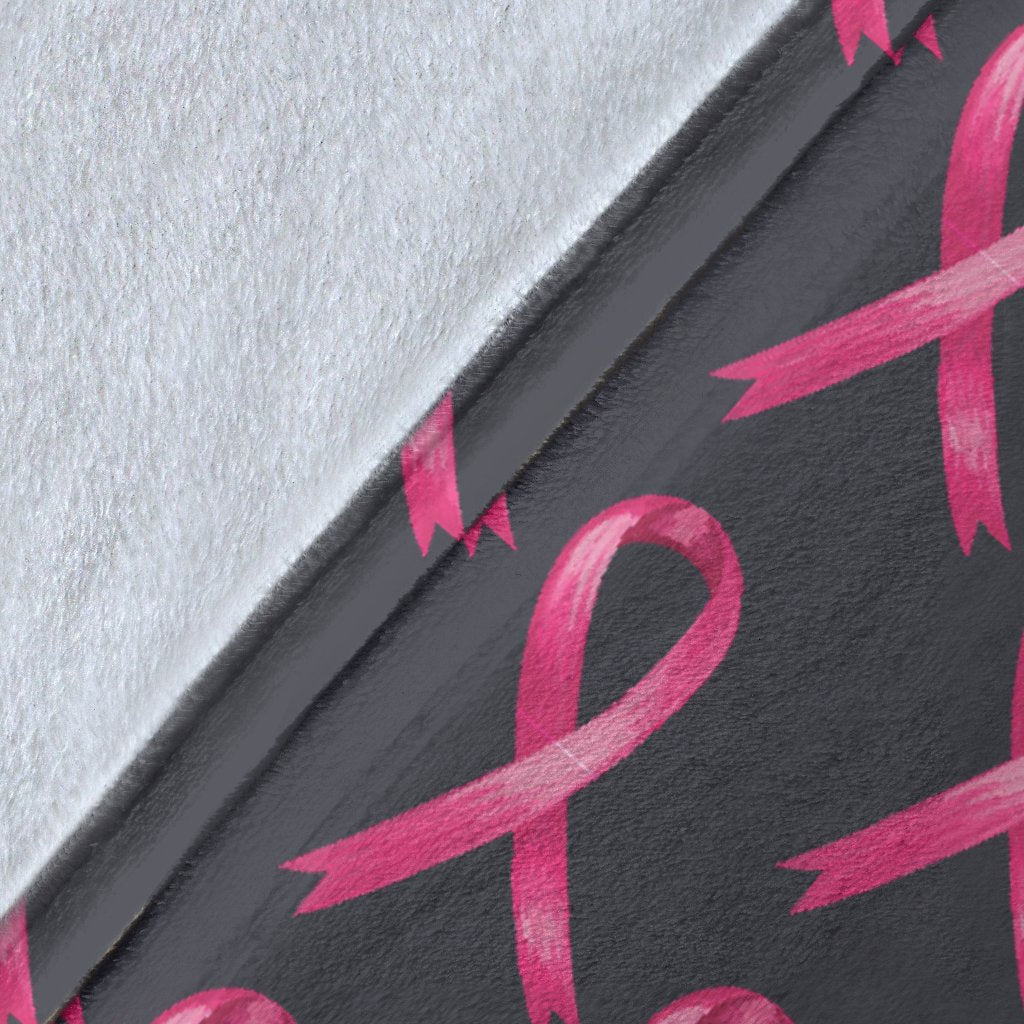 Breast Cancer Awareness Pattern Fleece Blanket