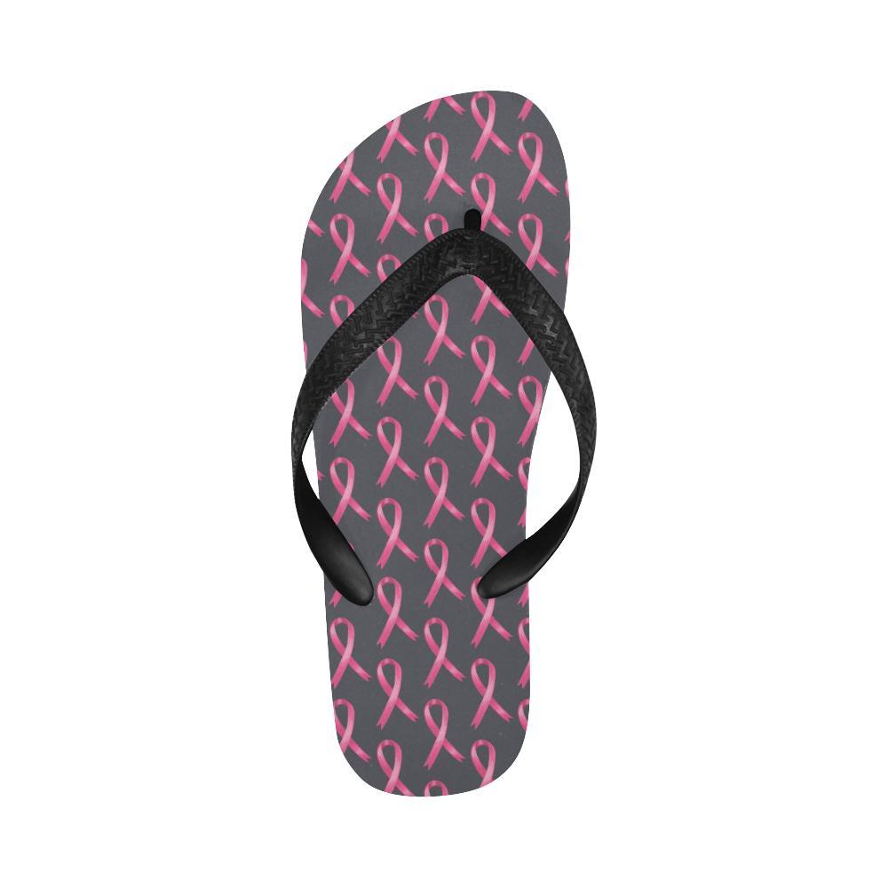 Breast Cancer Awareness Pattern Flip Flops-JTAMIGO.COM