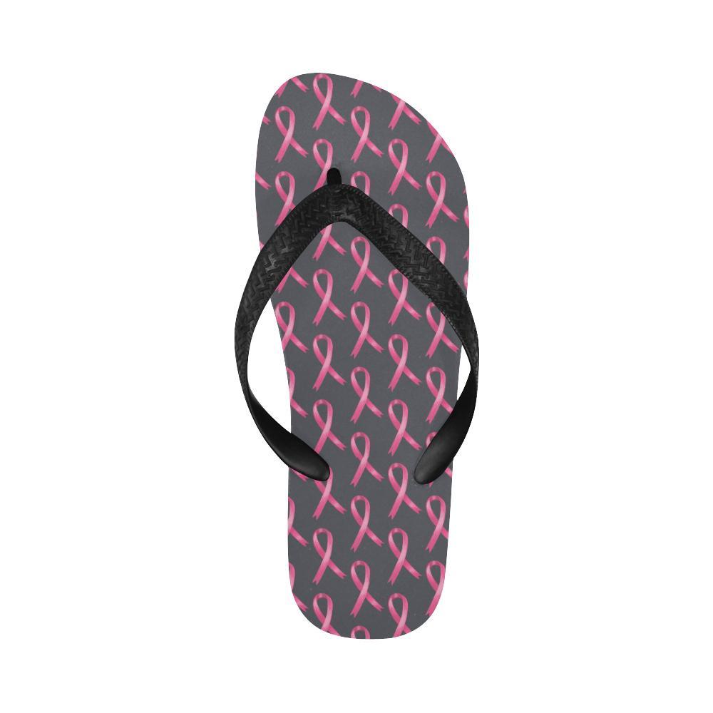 Breast Cancer Awareness Pattern Flip Flops-JTAMIGO.COM