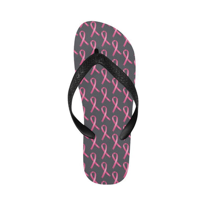 Breast Cancer Awareness Pattern Flip Flops-JTAMIGO.COM