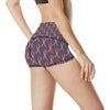 Breast Cancer Awareness Pattern High Waisted Spandex Shorts-JTAMIGO.COM