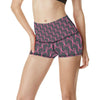 Breast Cancer Awareness Pattern High Waisted Spandex Shorts-JTAMIGO.COM