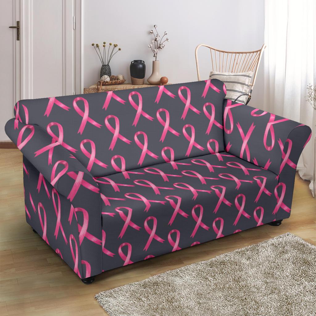 Breast Cancer Awareness Pattern Loveseat Slipcover-JTAMIGO.COM